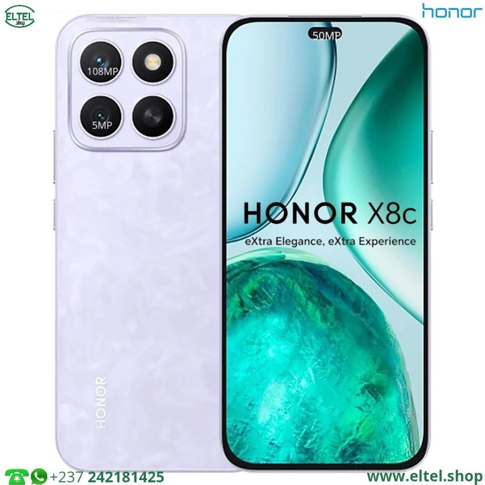 Honor X8c - 256GB/8GB - 108MP+5MP/50MP - 5000mAh - garantie 12 mois (neuf)