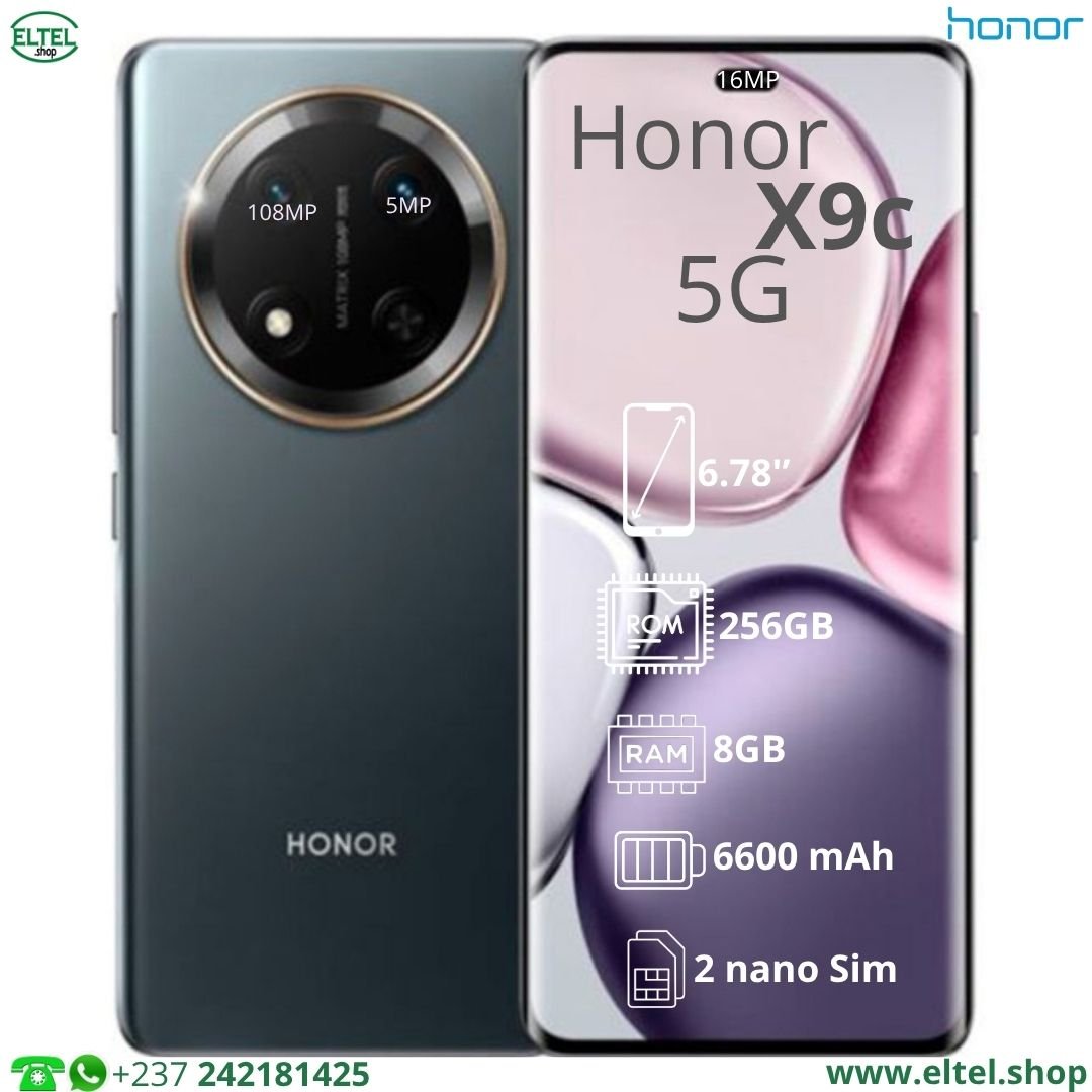 Hnr X9c 5G nr 256.8 Honor X9c 5G - 256GB/8GB - 108MP+5MP/16MP - 6600mAh - garantie 12 mois (neuf)