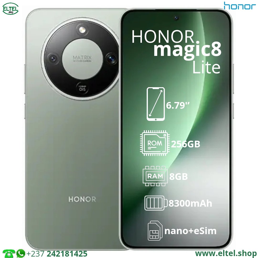 Hnr mgc8 lt or 256.8 Honor Magic8 Lite - 256GB/8GB - 108MP+5MP/16MP - 8300mAh - garantie 12 mois (neuf)