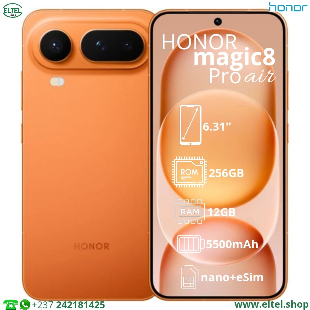 Hnr mgc8 pr air rs 256.12 Honor Magic8 Pro Air - 256GB/12GB - 64MP+50MP+50MP/50MP - 5500mAh - garantie 12 mois (neuf)