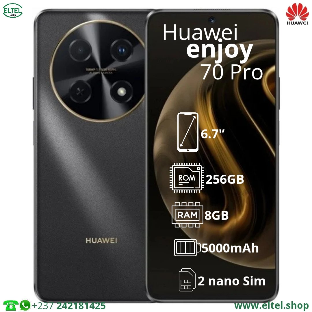 Huawei Enjoy 70 Pro - 256GB/8GB - 108MP+2MP/8MP - 5000mAh - garantie 12 mois (neuf)