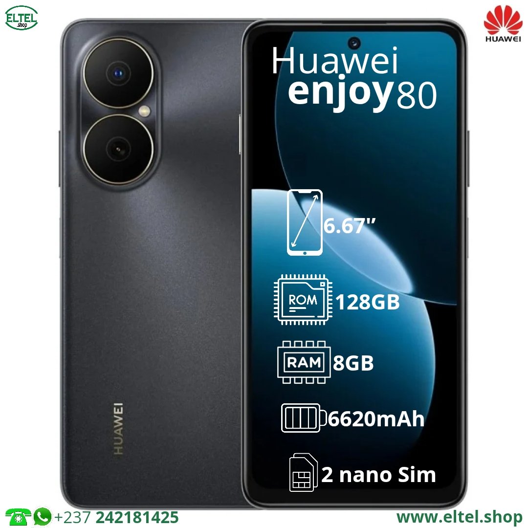 Huawei Enjoy 80 - 128GB/8GB - 50MP/8MP - 6620mAh - garantie 12 mois (neuf)