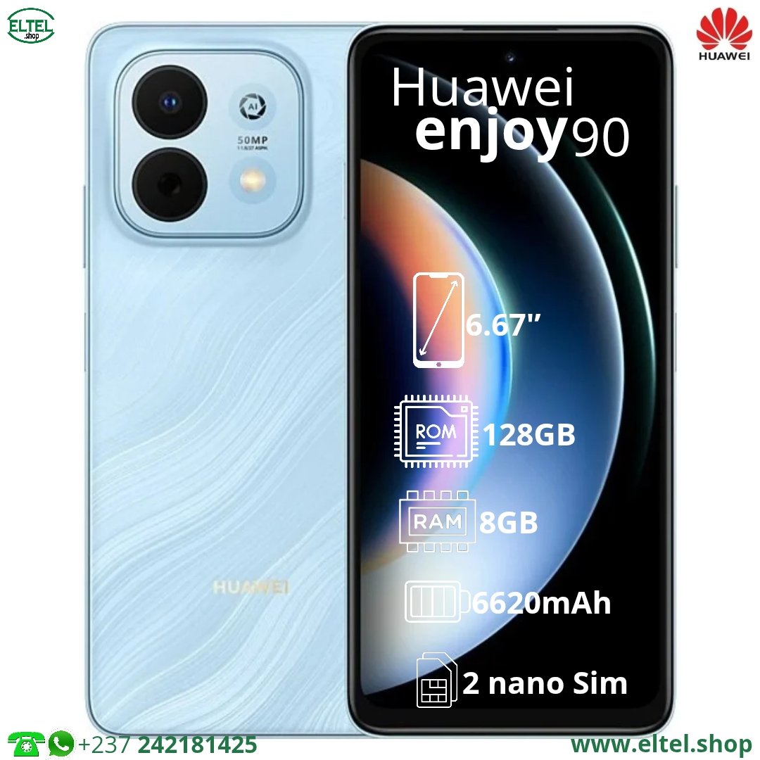 Huawei Enjoy 90 - 128GB/8GB - 50MP/8MP - 6620mAh - garantie 12 mois (neuf)