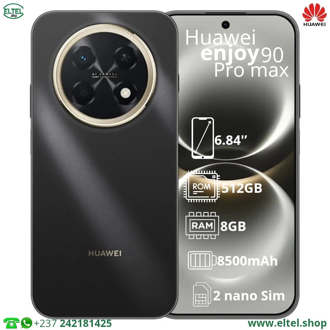 Huawei Enjoy 90 Pro max - 512GB/8GB - 50MP/8MP - 8500mAh - garantie 12 mois (neuf)