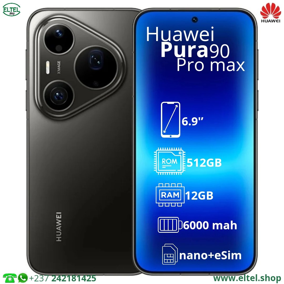 Hua pura 90 Prm nr 512.12 Huawei Pura 90 Pro Max 5G - 512GB/12GB - 200MP+50MP+40MP/13MP - 6000mAh - garantie 12 mois (neuf)