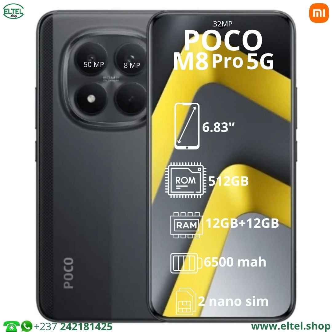Poco M8 Pro 5G - 512GB/12GB - 2sim - 50MP+8MP/32MP - 6500mAh - garantie 12 mois (neuf)