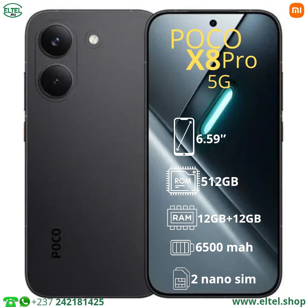 Poco X8 Pro 5G - 512GB/12GB - 2sim - 50MP+8MP/20MP - 6500mAh - garantie 12 mois (neuf)