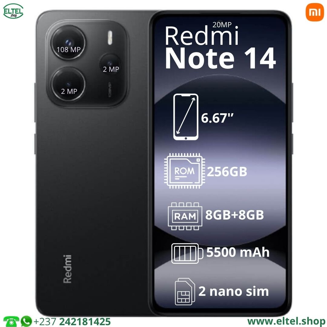 Red nt 14 4G nr 256.8 Redmi Note 14 4G Global - 256GB/8GB - 108MP+2MP+2MP/20MP - 5500mAh - Garantie 12 mois (neuf)