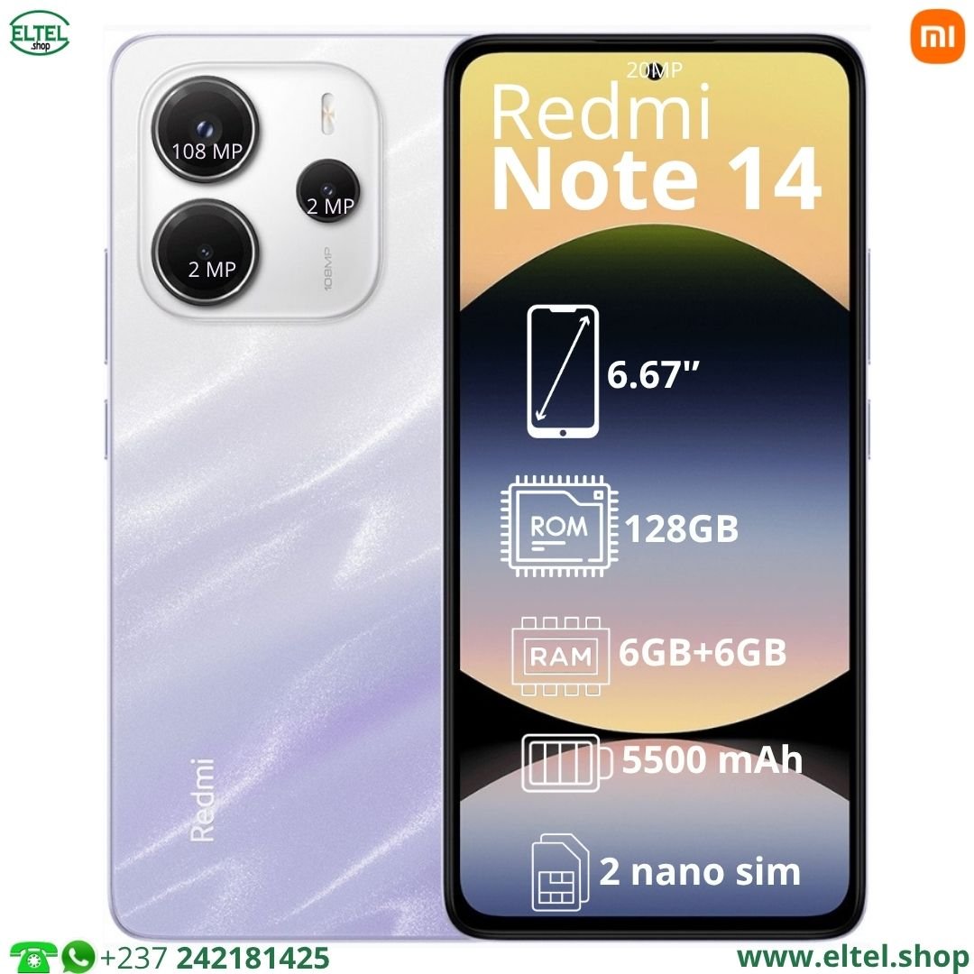 Red nt 14 4G vlt 128.6 Redmi Note 14 4G Global - 128GB/6GB - 108MP+2MP+2MP/20MP - 5500mAh - Garantie 12 mois (neuf)