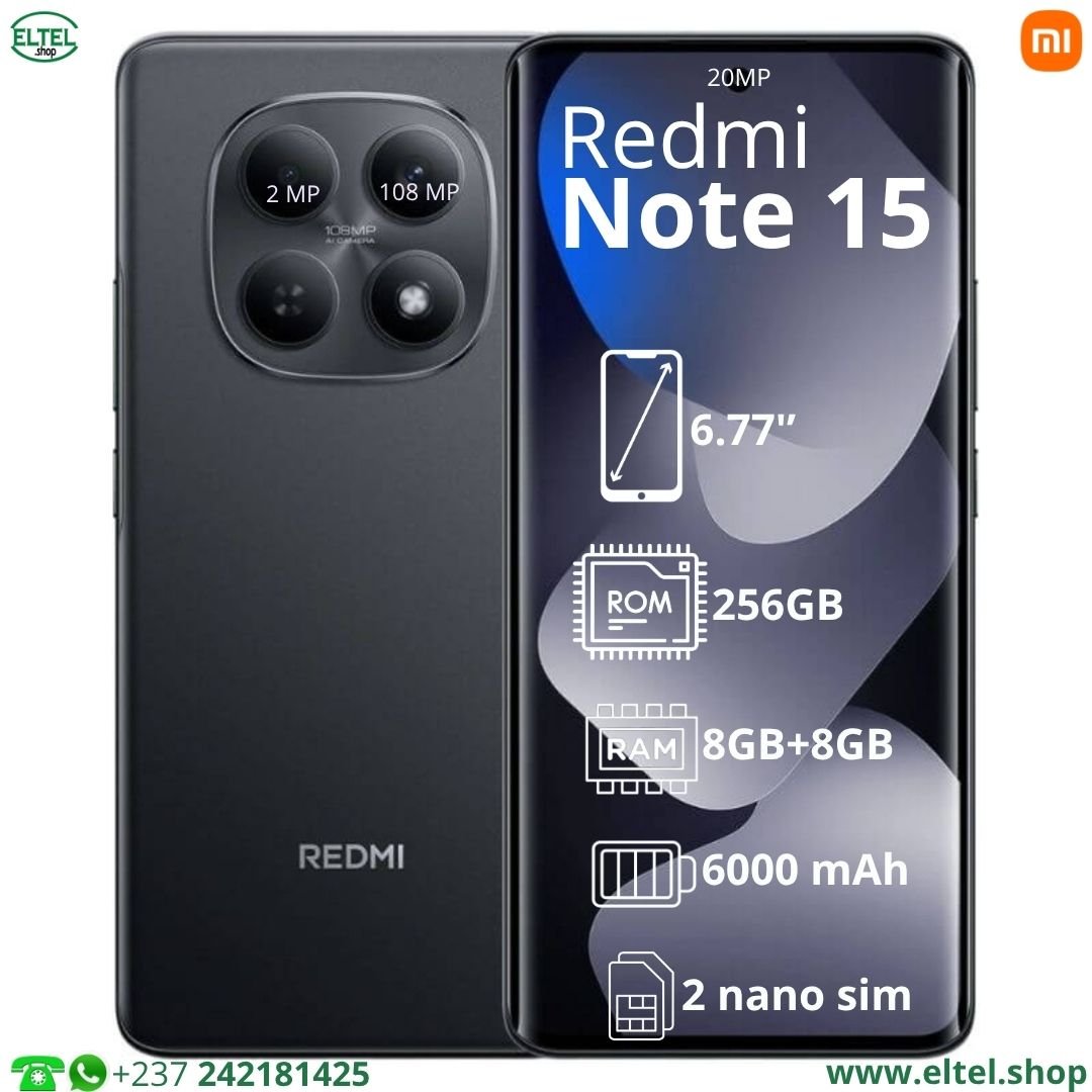 Red nt 15 4G nr 256.8 Redmi Note 15 4G Global - 256GB/8GB - 108MP+8MP/20MP - 6000mAh - Garantie 12 mois (neuf)