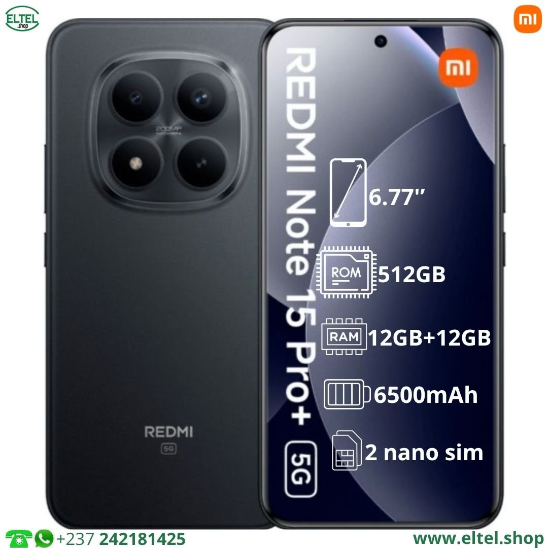 Redmi Note 15 Pro+ 5G Global - 512GB/12GB - 200MP+8MP/32MP - 6500mAh - Garantie 12 mois (neuf)