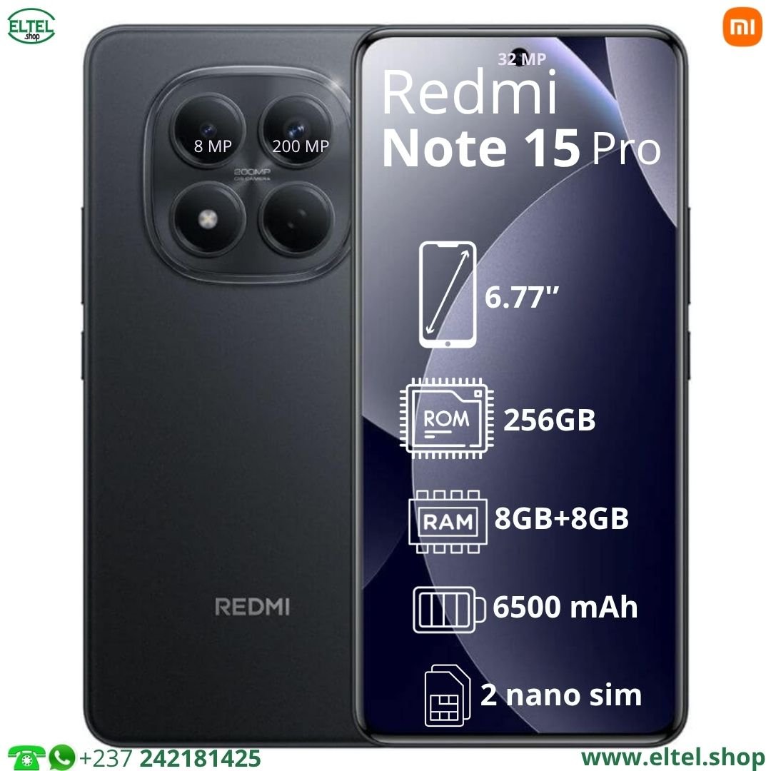 Red nt 15 pr nr 256.8 Redmi Note 15 Pro 4G Global - 256GB/8GB - 200MP+8MP/32MP - 6500mAh - Garantie 12 mois (neuf)