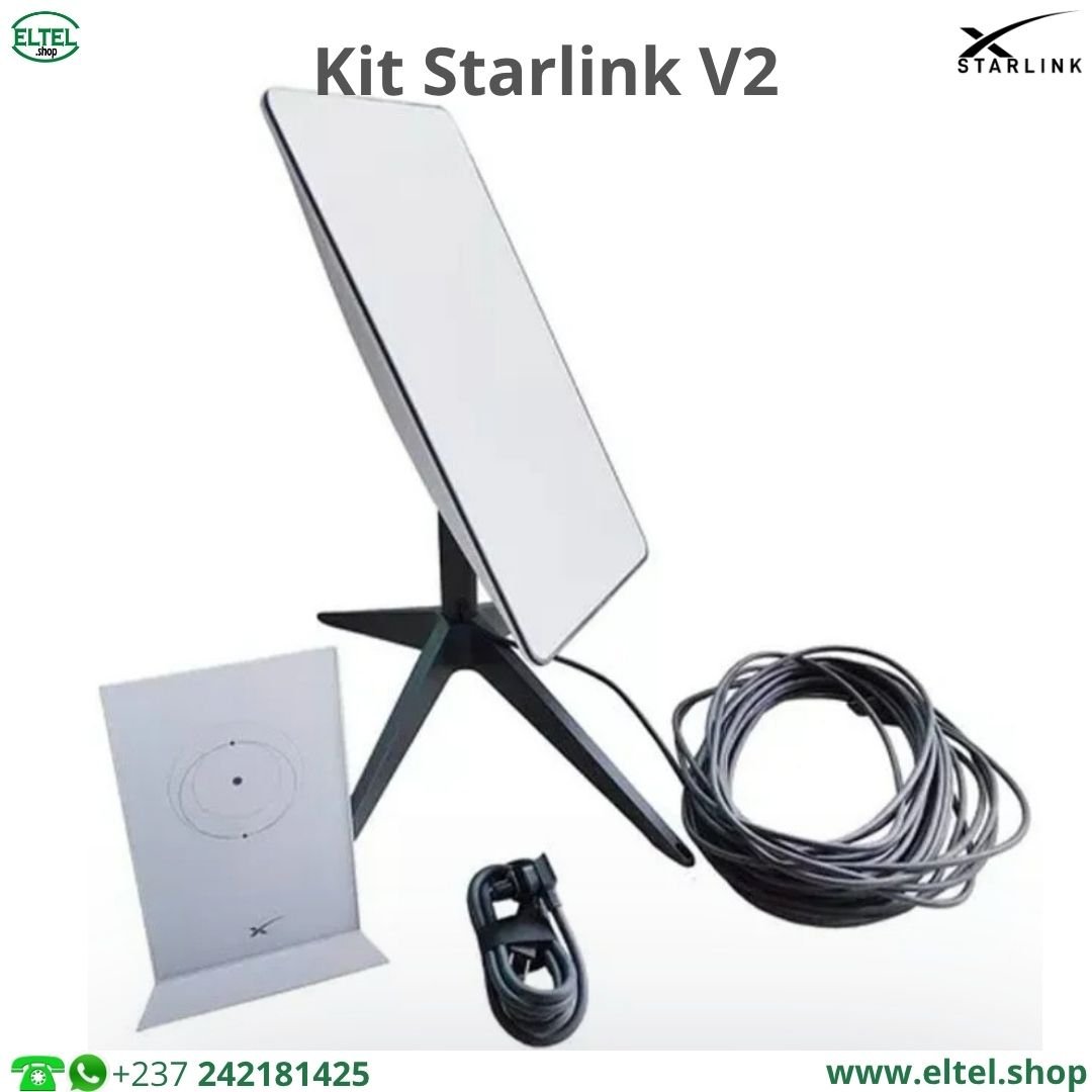 Kit Starlink V2 Standard - debit jusqu'à 200 Mb/s - Wifi 6