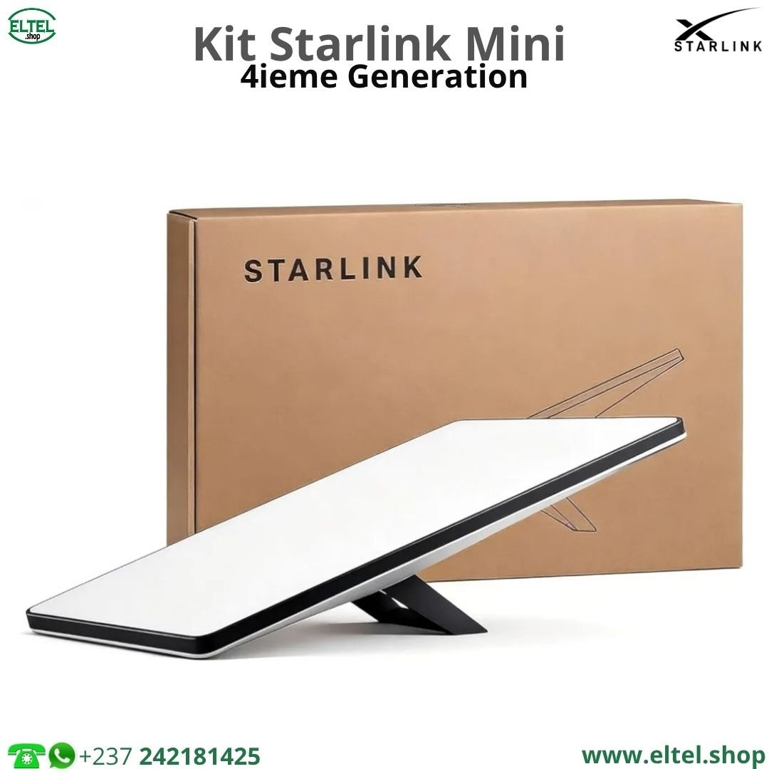 Kit Starlink V4 Mini - debit jusqu'à 100 Mbps - Wifi 6