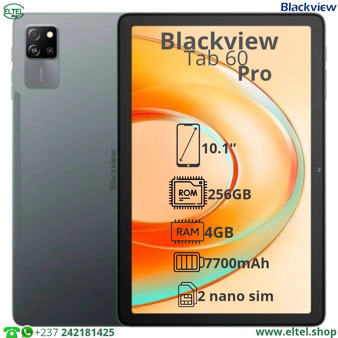 Blackview Tab 60 Pro - 10.1 Pouces - 256GB/4GB - 13MP/8MP - 7700mAh - Garantie 12 Mois (neuf)