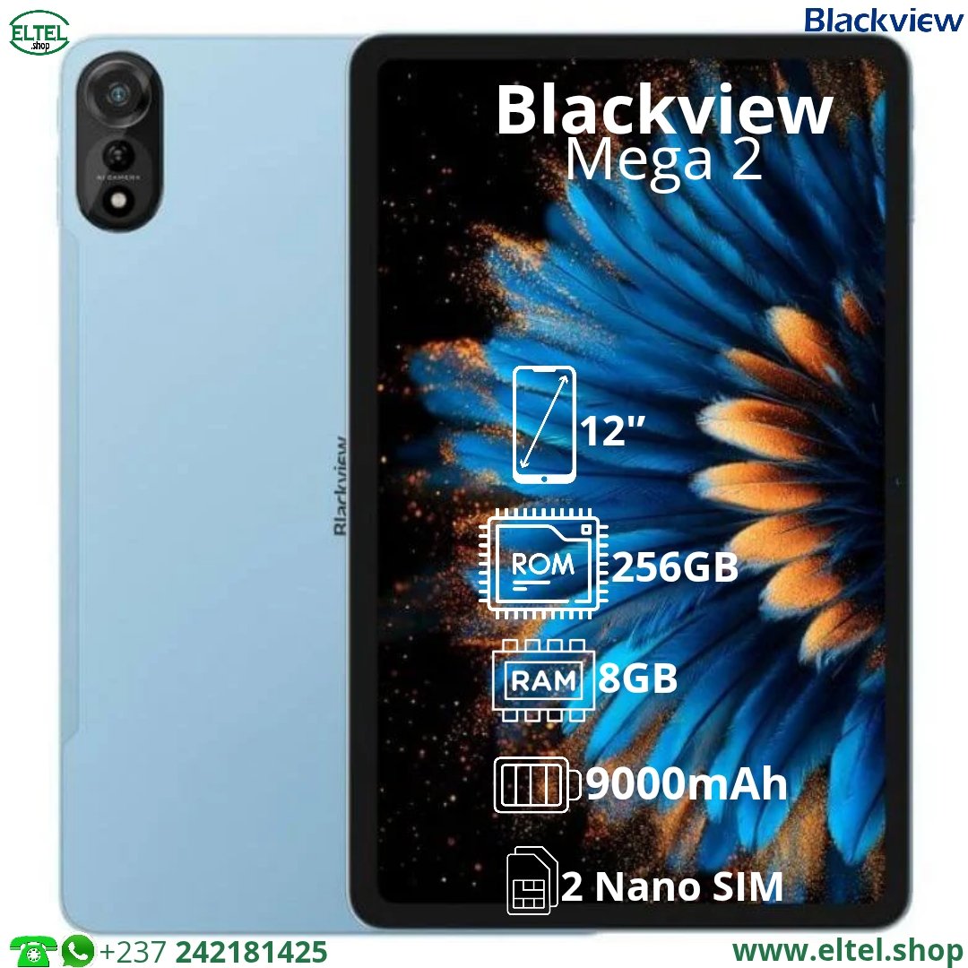 Blackview Mega 2 - 12 Pouces - 256GB/8GB - 16MP/8MP - 9000mAh - Garantie 12 Mois (neuf)