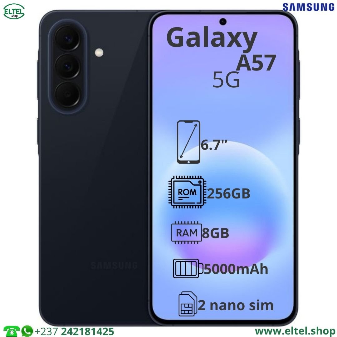 Galaxy A57 5G - 256GB/8GB - 2sim - 50MP+12MP+5MP/12MP - 5000mAh - garantie 24 mois (neuf)