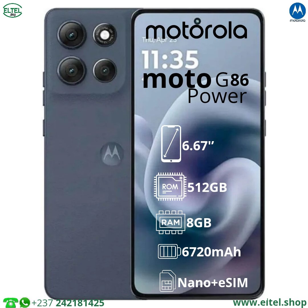 Motorola Moto G86 Power - 512GB/8GB - 50MP+8MP/32MP - 6720mAh - Garantie 12 Mois (neuf)