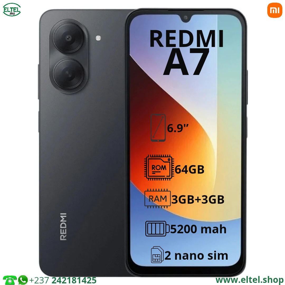 Red A7 nr 64.3 Redmi A7 - 64GB/3GB - 2sim - 13MP/8MP - 5200mAh - garantie 12 mois (neuf)
