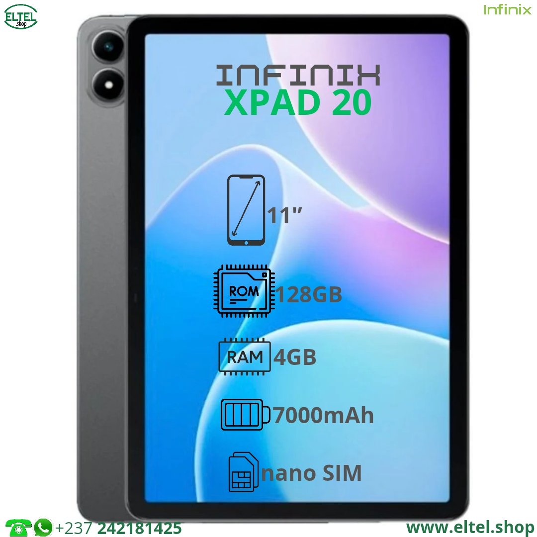 Infinix XPAD 20 - 11 pouces - 128GB/4GB - 7000mAh - garantie 12 mois (neuf)