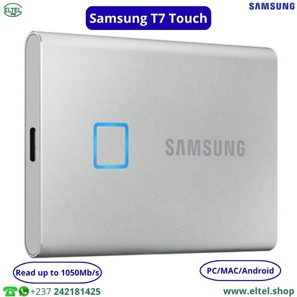 Ssg T7 touch arg Disque Dur SSD Portable Samsung T7 Touch - 1 To - 1050 Mbps - Garantie 12 mois (neuf)