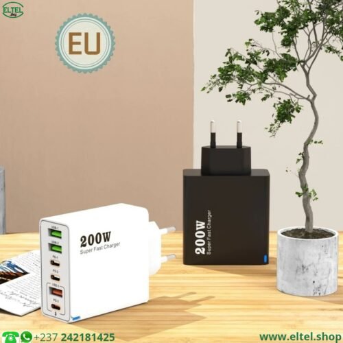 Chargeur Super Rapide ADC-PD010 - 200W - 3Port USB-A - 3Port USB-C