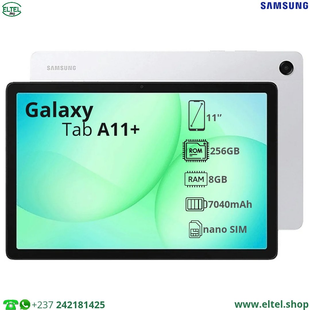 Galaxy Tab A11+ 5G - 11 pouces - 256GB/8GB - sim - 8MP/5MP - 7040mAh - garantie 24 mois (neuf)