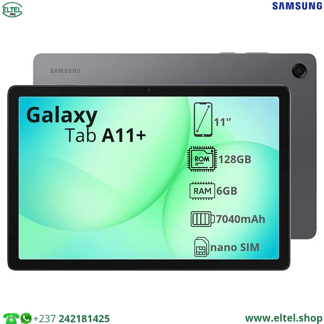 Galaxy Tab A11+ 5G - 11 pouces - 128GB/6GB - sim - 8MP/5MP - 7040mAh - garantie 24 mois (neuf)