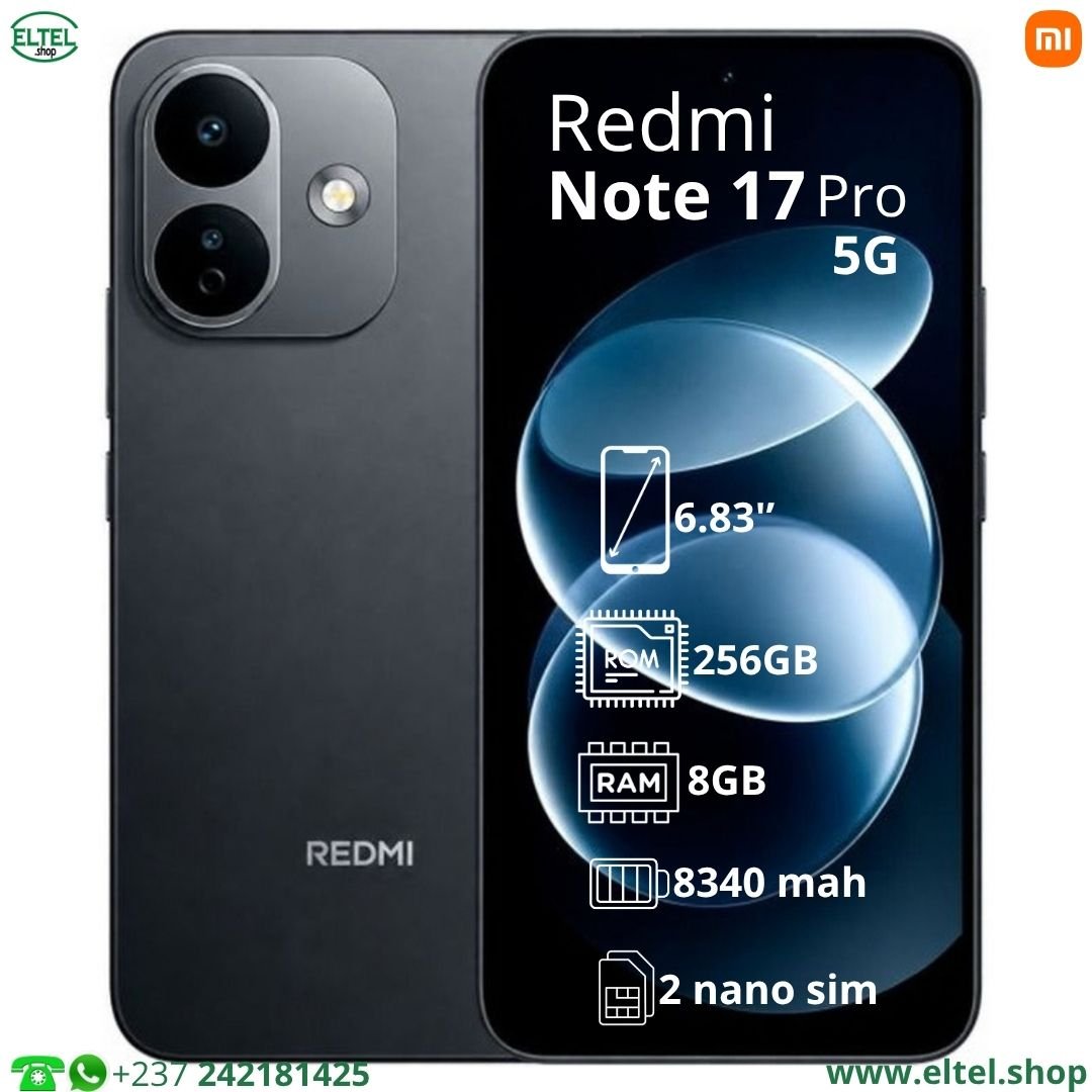 Redmi Note 17 Pro 5G - 256GB/8GB - 50MP+8MP/16MP - 8340mAh - Garantie 12 mois (neuf)